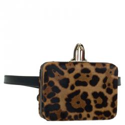 Christian Louboutin Brown Calf Hair Dancing Queen Clutch