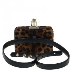 Christian Louboutin Brown Calf Hair Dancing Queen Clutch