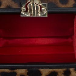 Christian Louboutin Brown Calf Hair Dancing Queen Clutch