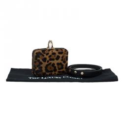Christian Louboutin Brown Calf Hair Dancing Queen Clutch