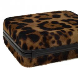 Christian Louboutin Brown Calf Hair Dancing Queen Clutch