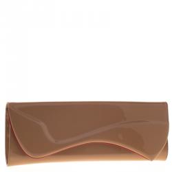 Christian Louboutin Beige Patent Leather Pigalle Clutch
