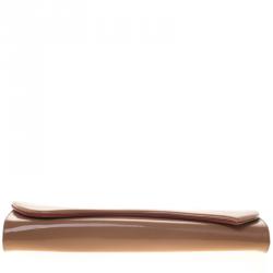 Christian Louboutin Beige Patent Leather Pigalle Clutch