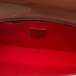Christian Louboutin Beige Patent Leather Pigalle Clutch