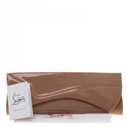 Christian Louboutin Beige Patent Leather Pigalle Clutch