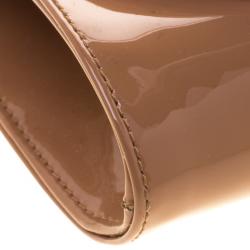 Christian Louboutin Beige Patent Leather Pigalle Clutch