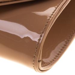 Christian Louboutin Beige Patent Leather Pigalle Clutch