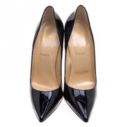 مملوكة مسبقًا Christian Louboutin Black Patent Leather So Kate Pumps Size 42