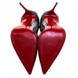 مملوكة مسبقًا Christian Louboutin Black Patent Leather So Kate Pumps Size 42