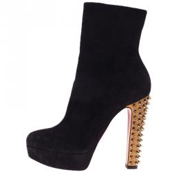 Pre Owned بوت كريستيان لوبوتان تاكلو جلد سويدي أسود مقاس 38.5