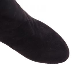 Pre Owned بوت كريستيان لوبوتان تاكلو جلد سويدي أسود مقاس 38.5