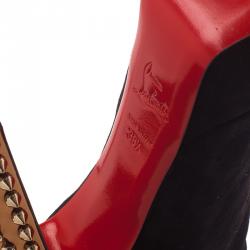 Pre Owned بوت كريستيان لوبوتان تاكلو جلد سويدي أسود مقاس 38.5