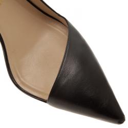 Pre Owned Christian Louboutin Black Leather Newton D'Orsay Pumps Size 40
