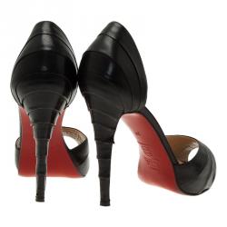 Pre Owned Christian Louboutin Black Leather Armadillo D'orsay Pumps Size 39