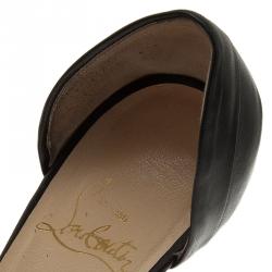 Pre Owned Christian Louboutin Black Leather Armadillo D'orsay Pumps Size 39