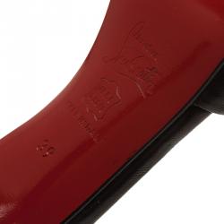 Pre Owned Christian Louboutin Black Leather Armadillo D'orsay Pumps Size 39