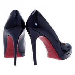Pre Owned Christian Louboutin Blue Patent New Simple Pumps Size 39