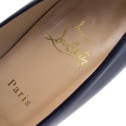 Pre Owned Christian Louboutin Blue Patent New Simple Pumps Size 39