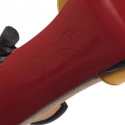 Pre Owned Christian Louboutin Python and Stingray Aztec Sandals Size 39