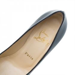 Pre Owned Christian Louboutin Black Patent New Simple Pumps Size 35 