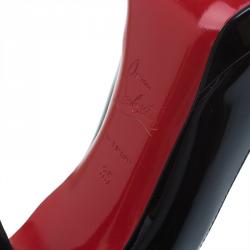 Pre Owned Christian Louboutin Black Patent New Simple Pumps Size 35 
