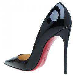 Pre Owned Christian Louboutin Black Patent Pigalle Pumps Size 36.5