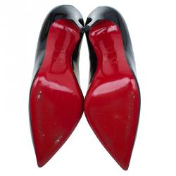 Pre Owned Christian Louboutin Black Patent Pigalle Pumps Size 36.5