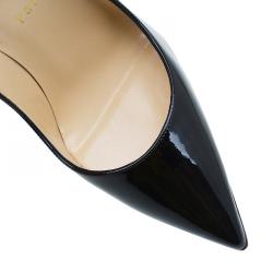 Pre Owned Christian Louboutin Black Patent Pigalle Pumps Size 36.5