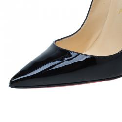 Pre Owned Christian Louboutin Black Patent Pigalle Pumps Size 36.5