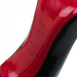 Pre Owned Christian Louboutin Black Patent Pigalle Pumps Size 36.5