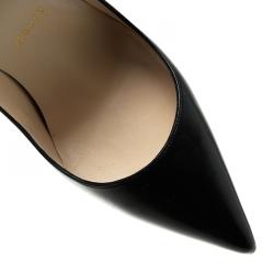 Pre Owned حذاء كعب عالي كريستيان لوبوتان سو كيت جلد أسود لامع مقاس 37.5