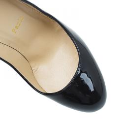 Pre Owned Christian Louboutin Black Patent Neofilo Pumps Size 39.5