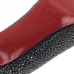Pre Owned Christian Louboutin Black Fifi Strass Pumps Size 40
