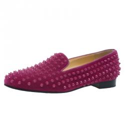 Christian Louboutin Diva Hot Pink Louis Flat Veau Shoes – AUMI 4
