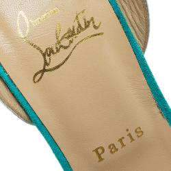 مملوكة مسبقًا Christian Louboutin Djaldos Spechio Colorblock Ankle Strap Wedges Size 40