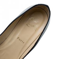 مملوكة مسبقًا Christian Louboutin Black Patent Decollete 554 Pumps Size 40.5