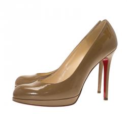 مملوكة مسبقًا Christian Louboutin Beige Patent New Simple Pumps Size 41