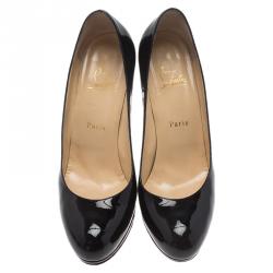 Pre Owned Christian Louboutin Black Patent New Simple Pumps Size 39