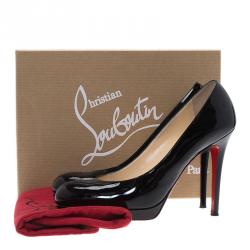 Pre Owned Christian Louboutin Black Patent New Simple Pumps Size 39