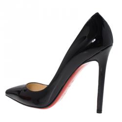 Pre Owned Christian Louboutin Black Patent Pigalle Pumps Size 35.5