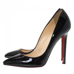 Pre Owned Christian Louboutin Black Patent Pigalle Pumps Size 35.5