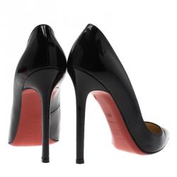 Pre Owned Christian Louboutin Black Patent Pigalle Pumps Size 35.5