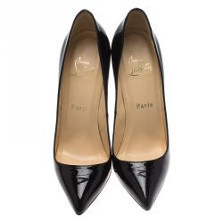 Pre Owned Christian Louboutin Black Patent Pigalle Pumps Size 35.5