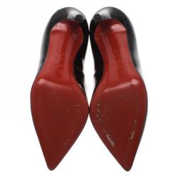 Pre Owned Christian Louboutin Black Patent Pigalle Pumps Size 35.5