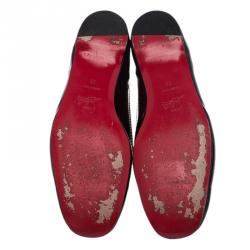 مملوكة مسبقًا Christian Louboutin Tortoise Shell Patent Square Toe Ballet Flats Size 39