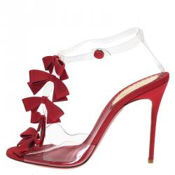 Christian Louboutin Vampanono Bow Red Sole Sandal