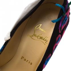 مملوكة مسبقًا حذاء كعب عالي كريستيان لوبوتان دافوديل برودي كريب ساتان إصدار محدود مقاس 36.5