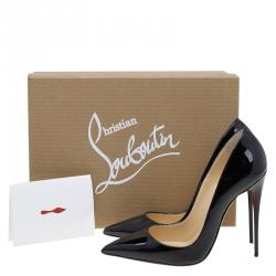Pre Owned Christian Louboutin Black Patent So Kate Pumps Size 37