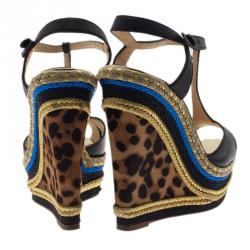 Pre Owned صن دل كريستيان لوبوتان تروتوليتا جلد أسود سير حرف T  نعل روكي مقاس 39