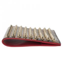 Christian Louboutin Brown Leopard Print Spike Loubipass Passport Cover